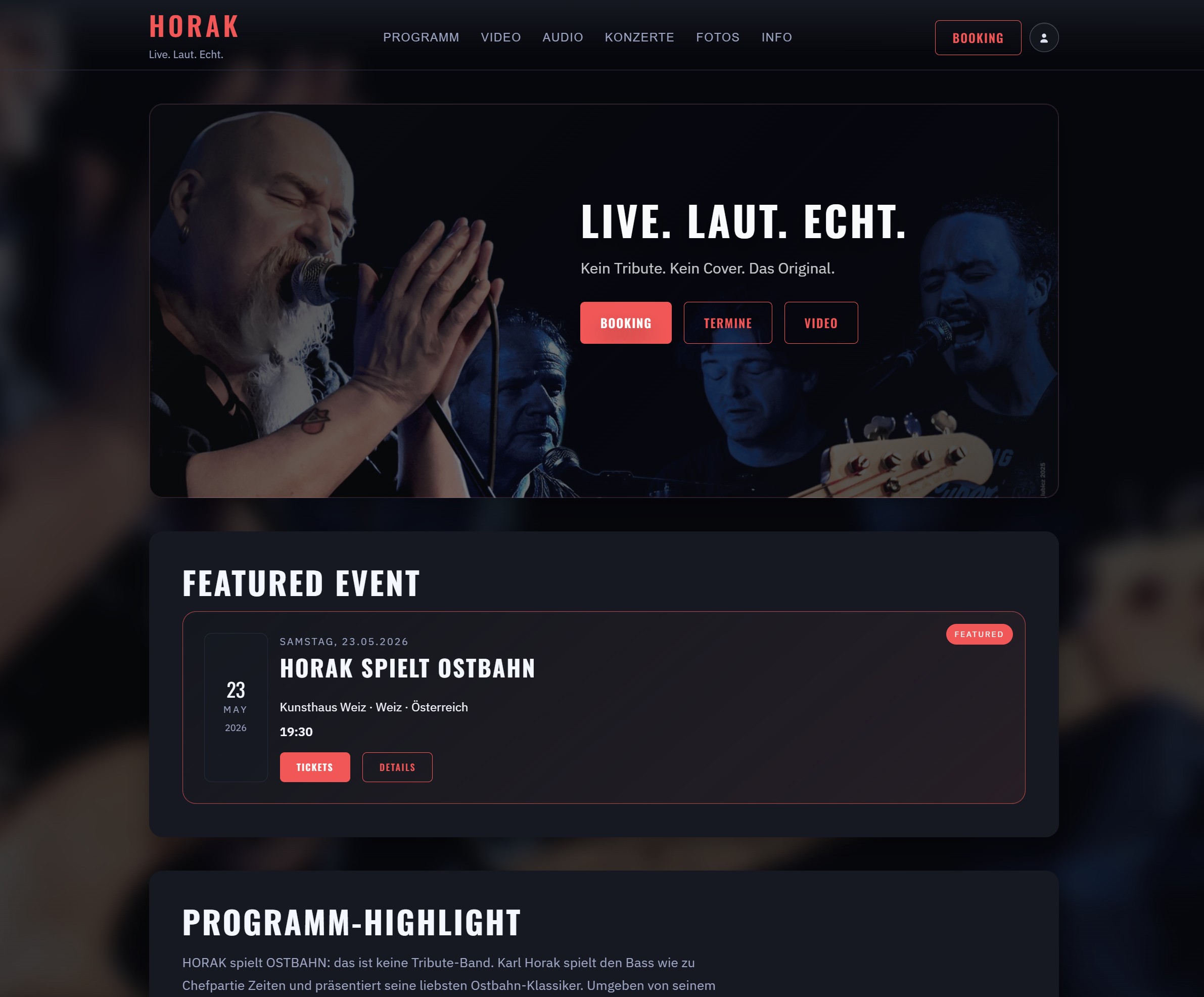 Screenshot of karlhorak.com